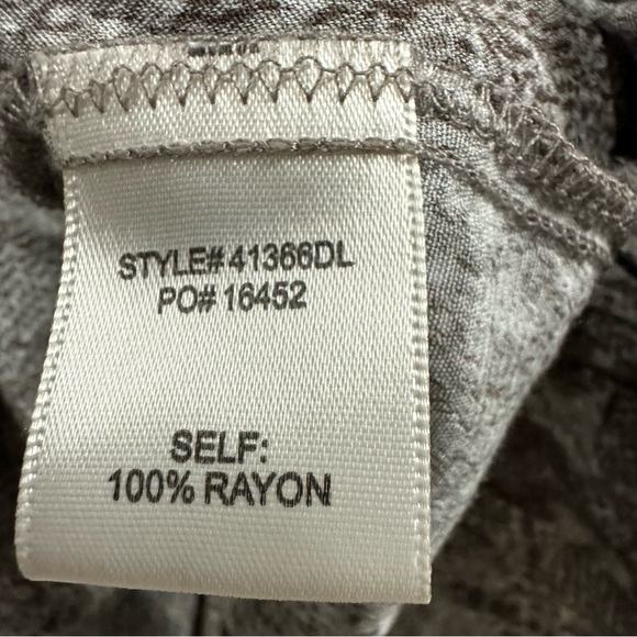 Skies Are Blue Snakeskin Print Wrap Style Long Sleeve Lightweight Blouse Medium - Picture 10 of 10